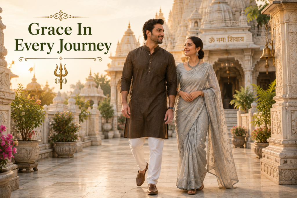 Couple Outfit Ideas For Nageshwarnath Temple