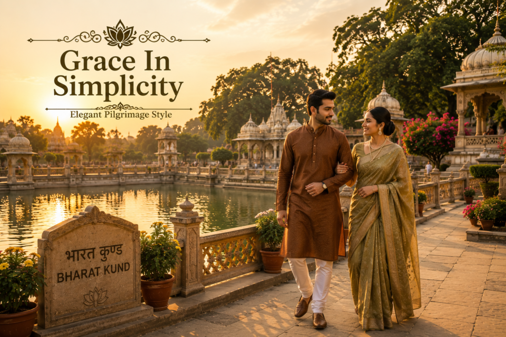 Couple Outfit Ideas for Bharat Kund 