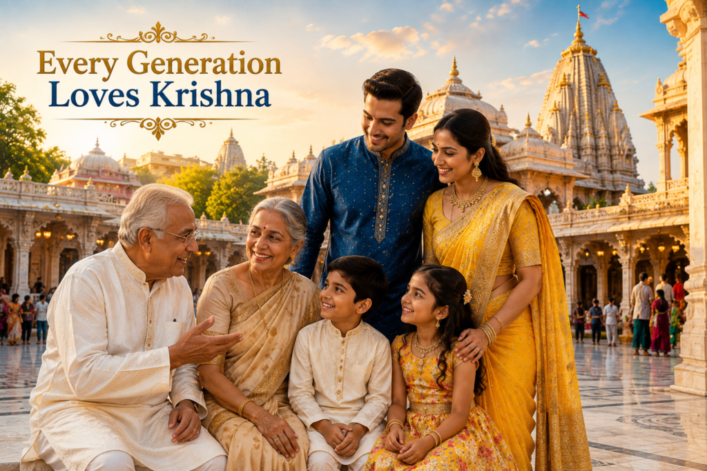 Family Outfit For Shri Krishna Janmabhoomi Yatra