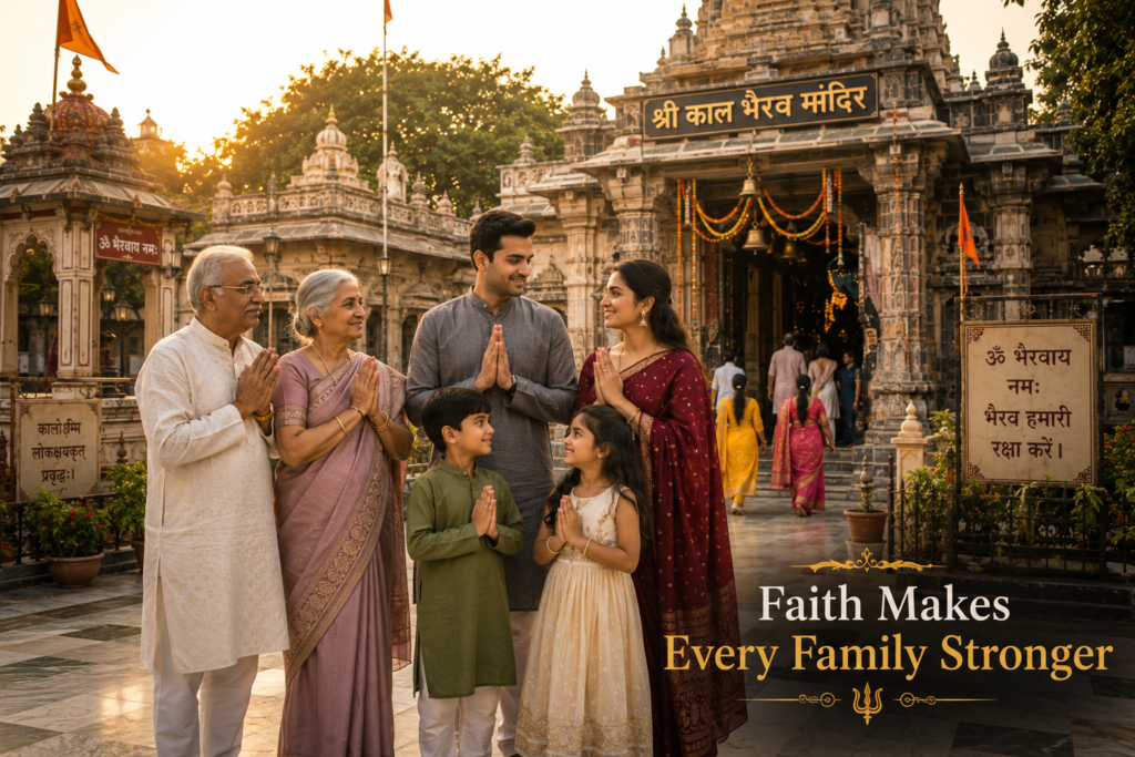 Family Outfit Ideas For Kaal Bhairav Temple