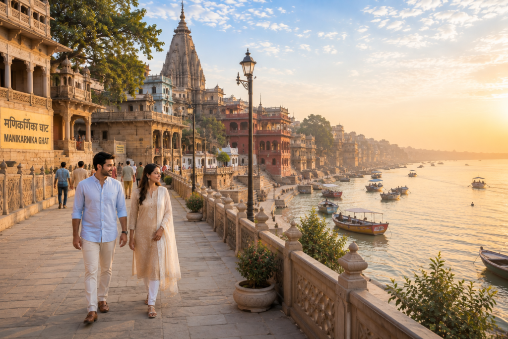 Couple Outfit Ideas for Manikarnika Ghat